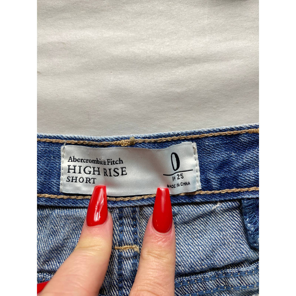 AF High Rise Distressed Button Fly Shorts 0 - Picture 5 of 5